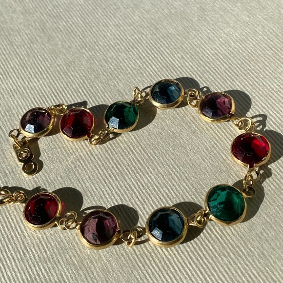 Swarovski multi color crystal bracelet - Picture 2 of 14